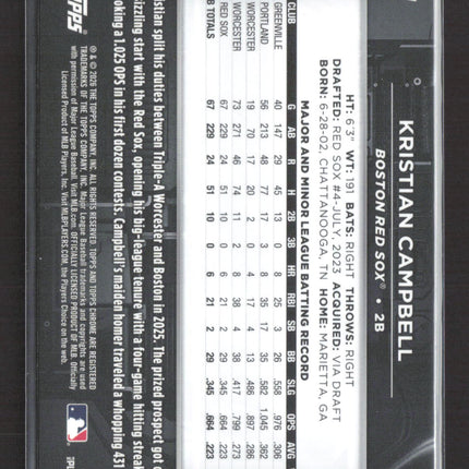 2026 Topps Chrome Black Kristian Campbell #167