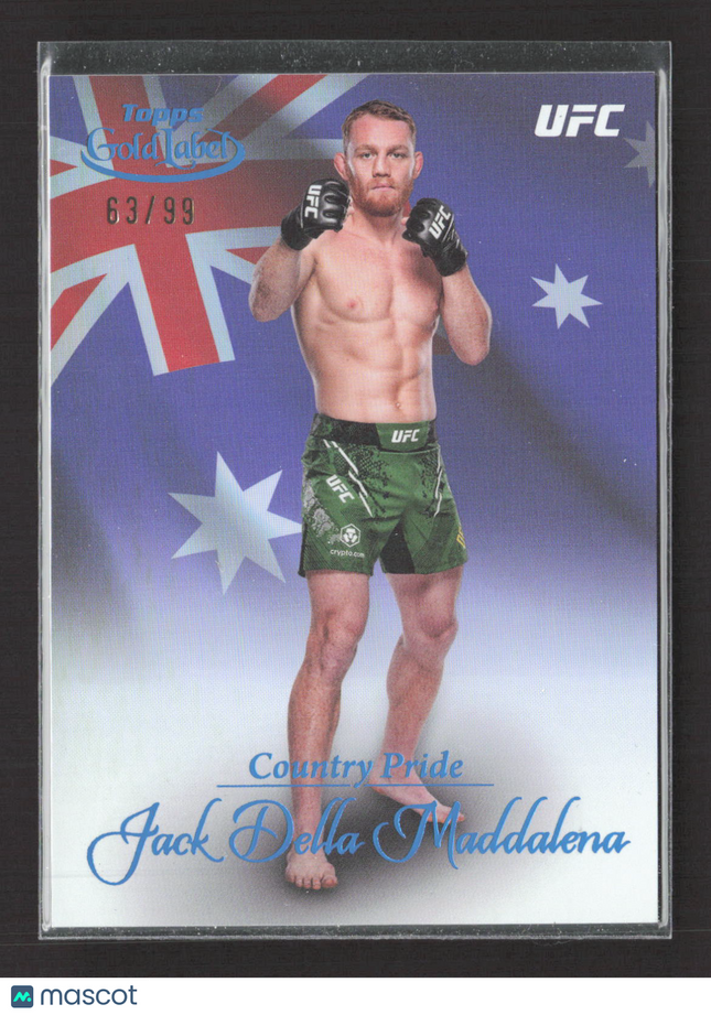 2024 Topps Gold Label UFC Country Pride Jack Della Maddalena #CP-9 Blue 63/99