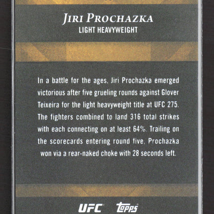 2024 Topps Gold Label UFC Jiri Prochazka #86 Class 1 Blue /199