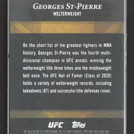 2024 Topps Gold Label Georges St-Pierre #22 Class 1 111/199