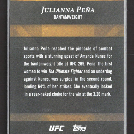 2024 Topps Gold Label UFC Julianna Peña #21 Class 1 Blue 183/199