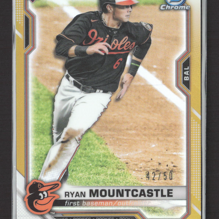 2021 Bowman Chrome Ryan Mountcastle #64 Gold Refractor RC 42/50