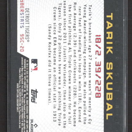 2025 Topps Cyberstats Tarik Skubal #95C-20 Stars and Stripes