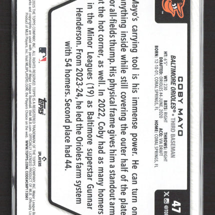2023 Topps Coby Mayo #47 RC
