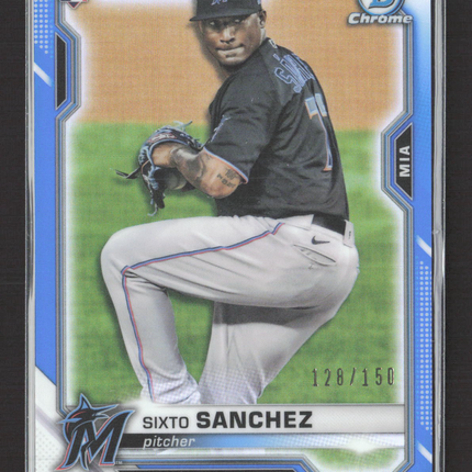 2021 Bowman Chrome Sixto Sanchez #78 Blue Refractor RC 128/150