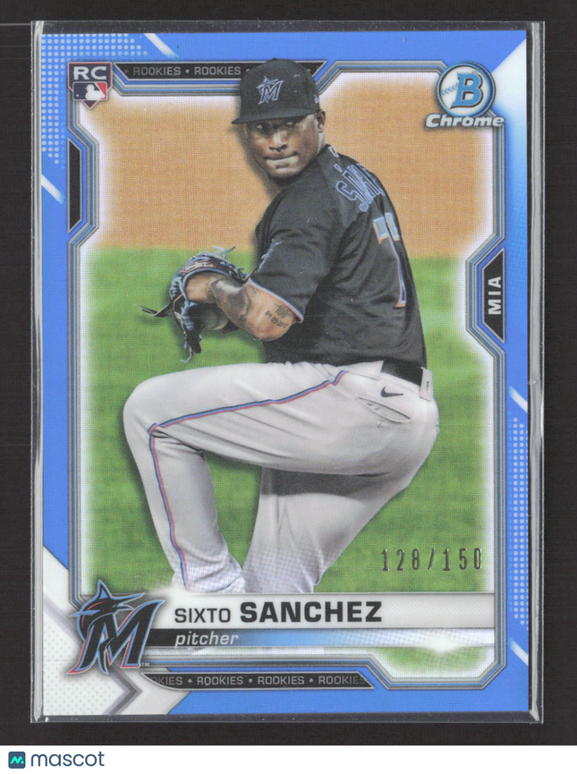 2021 Bowman Chrome Sixto Sanchez #78 Blue Refractor RC 128/150