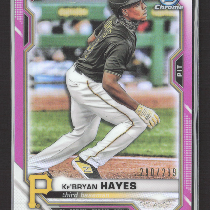 2021 Topps Bowman Chrome Ke'Bryan Hayes #29 Pink RC 290/299