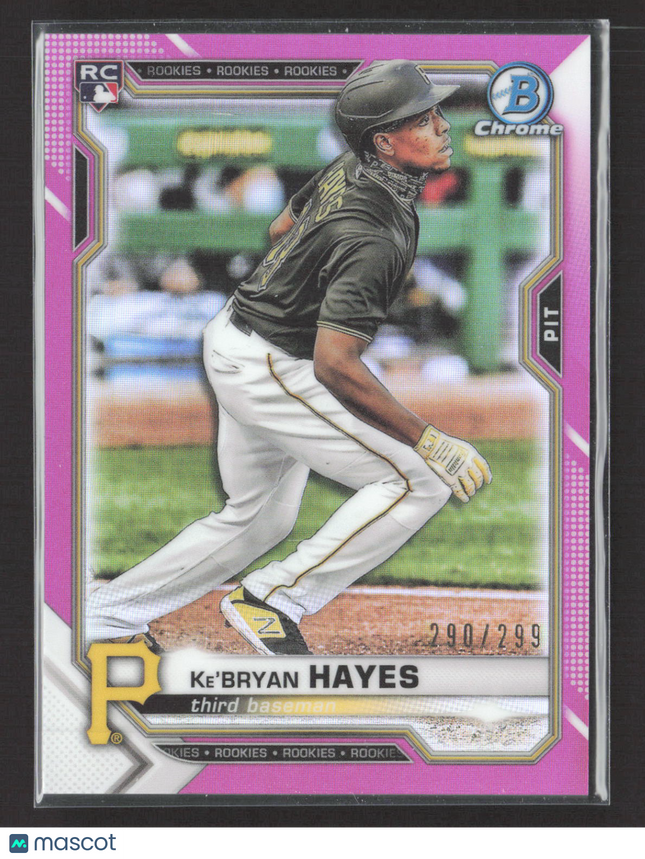 2021 Topps Bowman Chrome Ke'Bryan Hayes #29 Pink RC 290/299