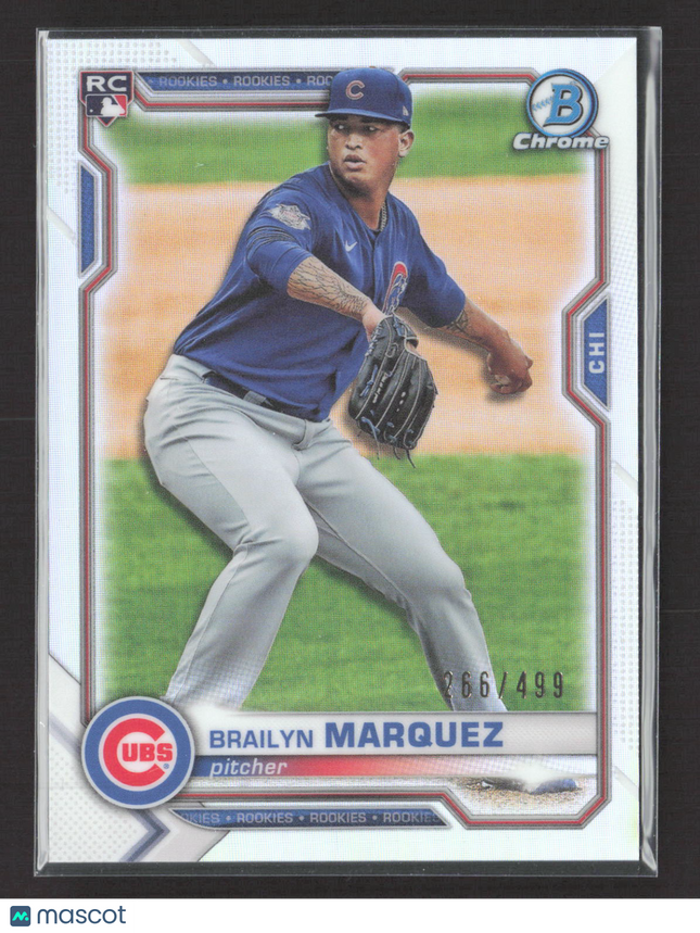 2021 Bowman Chrome Brailyn Marquez #100 Refractor 266/499 RC