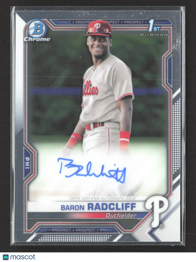 2021 Topps Bowman Chrome Baron Radcliff #CPA-BRA 1st Bowman Auto