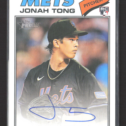 2024 Topps Heritage Jonah Tong #ROA-JTO RC Auto Real One