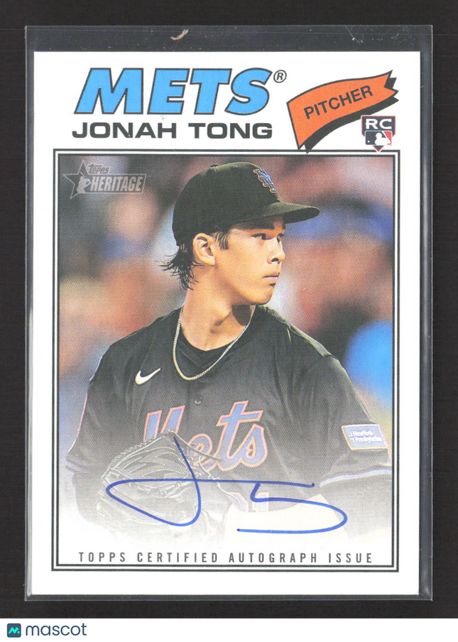 2024 Topps Heritage Jonah Tong #ROA-JTO RC Auto Real One
