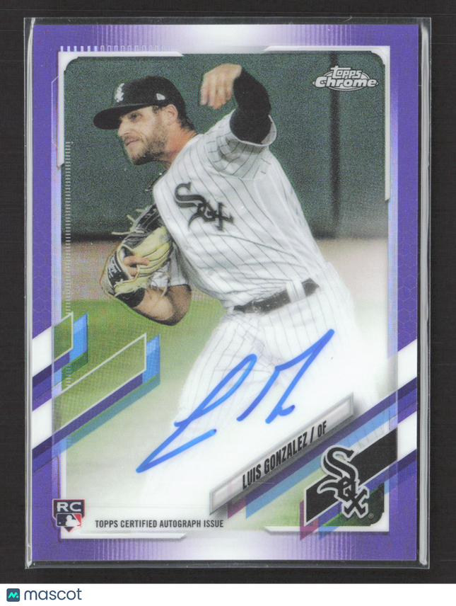 2021 Topps Chrome Luis Gonzalez #RA-LGO Purple Refractor RC Auto