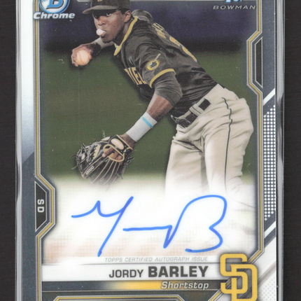 2021 Bowman Chrome Jordy Barley #CPA-JBA 1st Bowman Auto