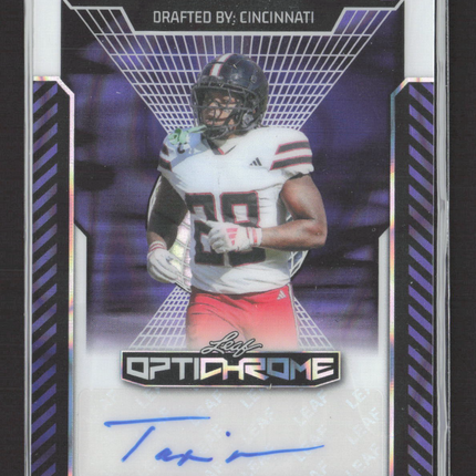 2025 Leaf Optichrome Tahj Brooks #BA-TB3 Purple 3/5 Auto
