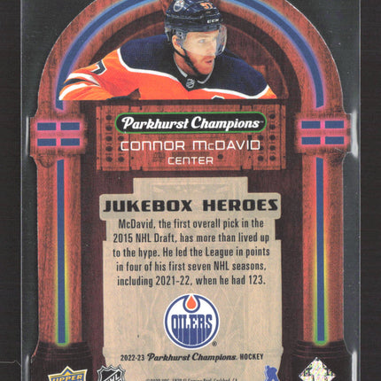 2022 Upper Deck Parkhurst Champions Jukebox Heroes Connor McDavid #JH-2