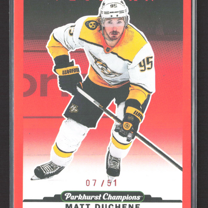 2023 Upper Deck Parkhurst Champions Matt Duchene #14 Red 07/51
