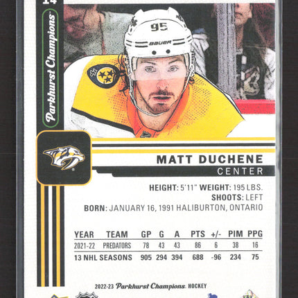 2023 Upper Deck Parkhurst Champions Matt Duchene #14 Red 07/51
