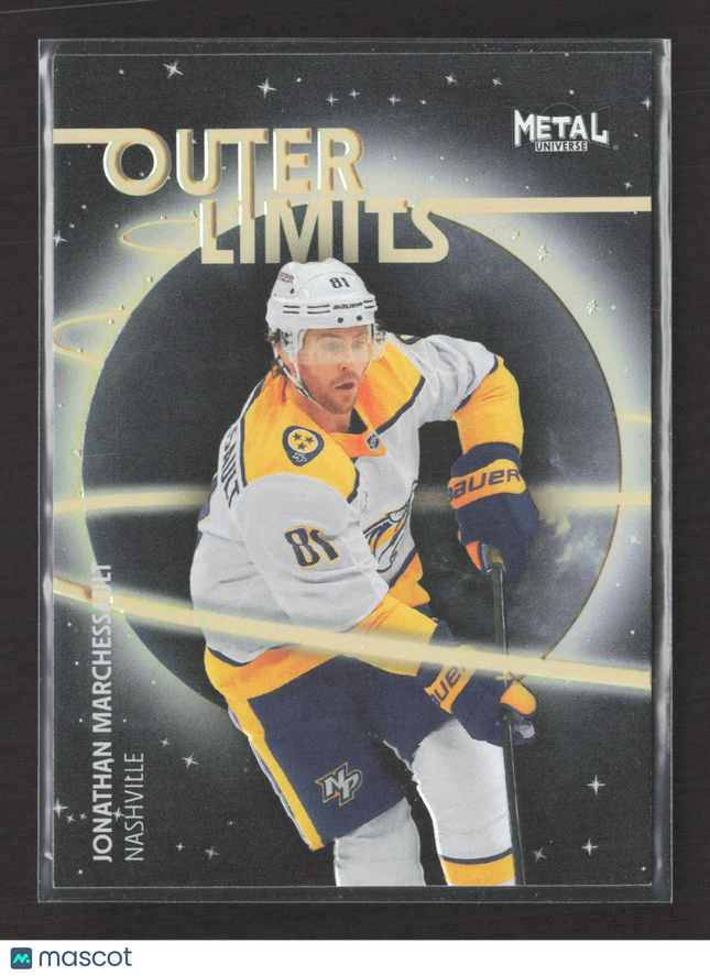 2025 SkyBox Metal Universe Outer Limits Jonathan Marchessault #OL-14 Gold 12/99