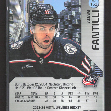 2024 SkyBox Metal Universe Adam Fantilli #152