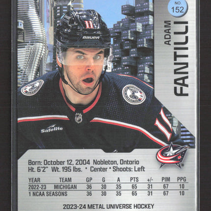 2024 SkyBox Metal Universe Adam Fantilli #152