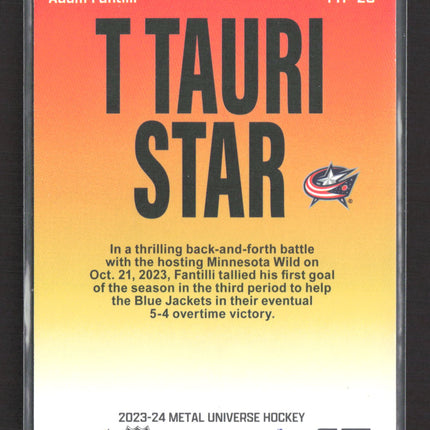 2024 SkyBox Metal Universe T-Tauri Star Adam Fantilli #TTP-20