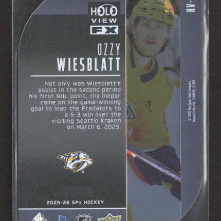 2026 Upper Deck SPx HoloView FX Ozzy Wiesblatt #HV-31