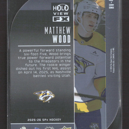 2026 Upper Deck SPx HoloView FX Matthew Wood #HV-47