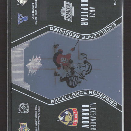 2026 Upper Deck SPx Excellence Redefined Anze Kopitar Aleksander Barkov #EX-9