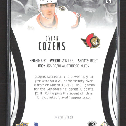 2026 Upper Deck SPx Finite Dylan Cozens #24 Blue /999