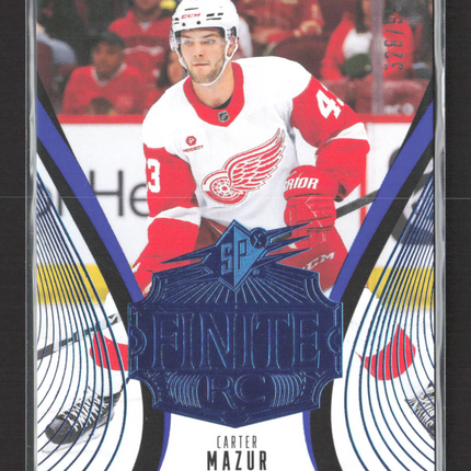 2026 Upper Deck SPx Finite Carter Mazur #41 Blue /999
