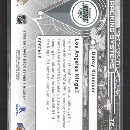 2025 Upper Deck Series 1 Tracking Systems Darcy Kuemper #TS-21 Speckle