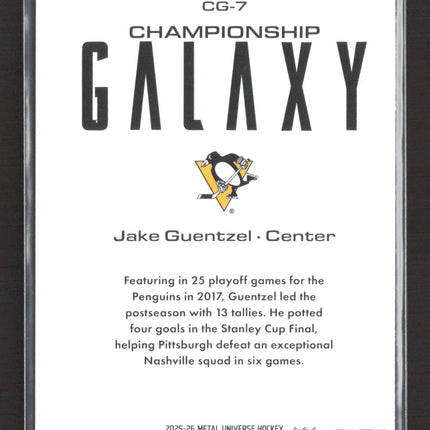 2026 SkyBox Metal Universe Hockey Championship Galaxy Jake Guentzel #CG-7