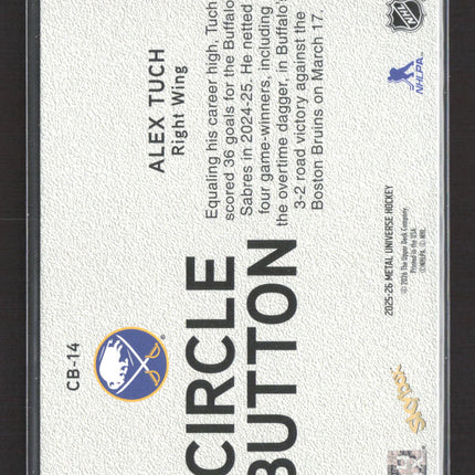 2025 Upper Deck SkyBox Metal Universe Circle Button Alex Tuch #CB-14