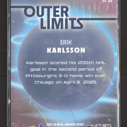 2025 SkyBox Metal Universe Outer Limits Erik Karlsson #OL-38