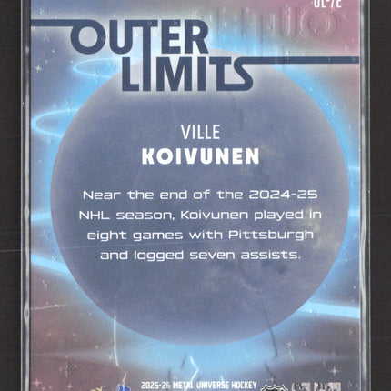 2025 SkyBox Metal Universe Outer Limits Ville Koivunen #OL-72