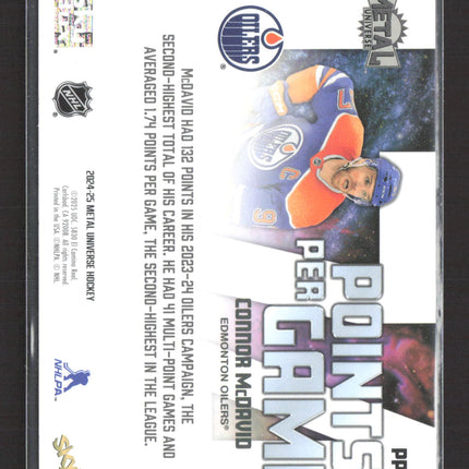2025 SkyBox Metal Universe Points Per Game Connor McDavid #PPG-3