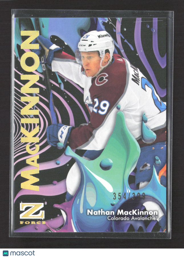 2025 SkyBox Metal Universe Z-Force Nathan MacKinnon #42 Rave 354/399