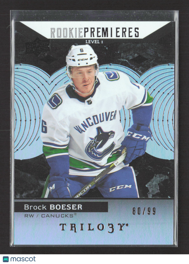 2018 Upper Deck Trilogy Rookie Premieres Brock Boeser #78 80/99