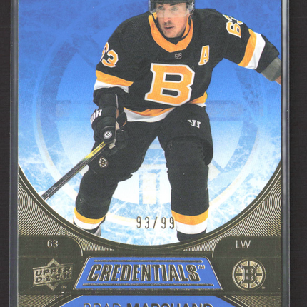 2022 Upper Deck Credentials Brad Marchand #20 93/99