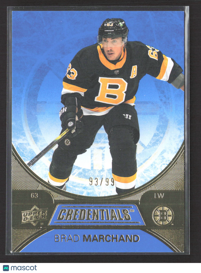 2022 Upper Deck Credentials Brad Marchand #20 93/99