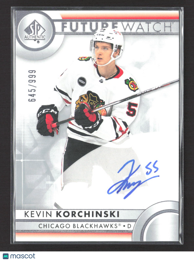 2024 Upper Deck SP Authentic Future Watch Kevin Korchinski #153 645/999 Auto