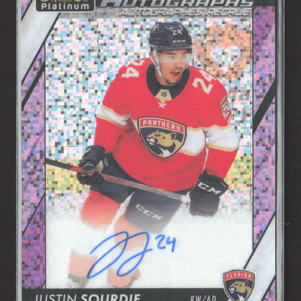 2024 O-Pee-Chee Platinum Justin Sourdif #R-SO Violet Pixels 14/99 Auto