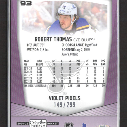 2025 O-Pee-Chee Platinum Robert Thomas #93 Violet Pixels 149/299