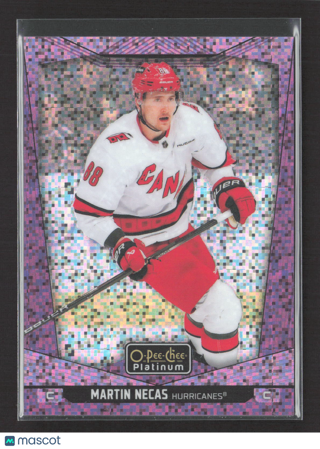 2025 O-Pee-Chee Platinum Martin Necas #94 Violet Pixels 118/299
