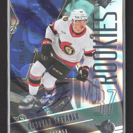 2026 Upper Deck SPx Donovan Sebrango #F-DS Blue Auto /199