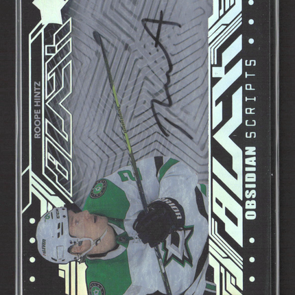 2024 Upper Deck SPx Hockey Black Obsidian Scripts Roope Hintz #OS-RH Auto