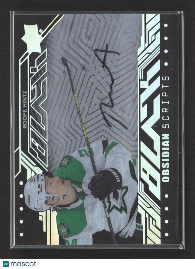 2024 Upper Deck SPx Hockey Black Obsidian Scripts Roope Hintz #OS-RH Auto