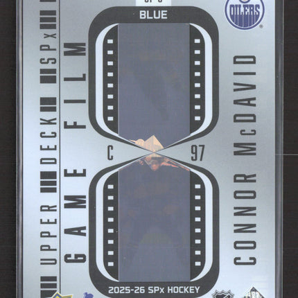 2026 Upper Deck SPx Game Film Connor McDavid #GF-3 Blue /99