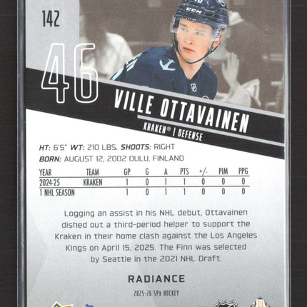 2026 Upper Deck SPx Hockey Ville Ottavainen #142 Radiance /100
